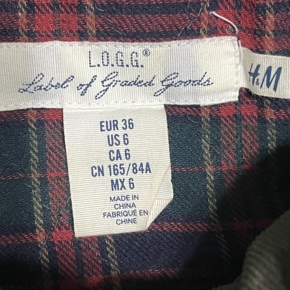 H&M L.O.G.G. - Black Faux Fur Hooded Green Parka Jacket, Size 10/medium (rare) - Picture 6 of 10